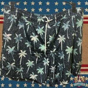 Members Mark Board Shorts Swim Trunks Men's Blue XXL UPF 50+ Liner Floral